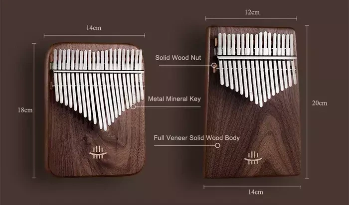 Kalimba 21 ton Hluru KY21-BlackWalnut