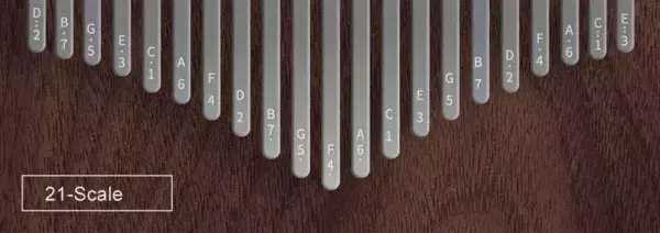 Kalimba 21 ton Hluru KY21-BlackWalnut