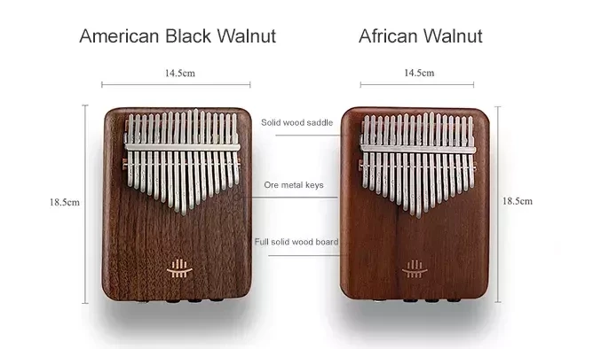 Kalimba elektryczna 17 ton Hluru KEQ17-Walnut