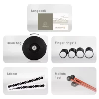 Round tongue drum 12" 8 ton Hluru TY8-12-Charcoal