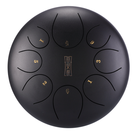 Round tongue drum 12" 8 ton Hluru TY8-12-InkBlack