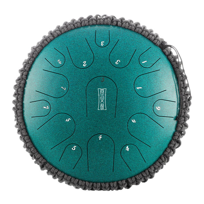 Tongue drum 15 ton 14" premium Hluru TB15-14-MineralGreen