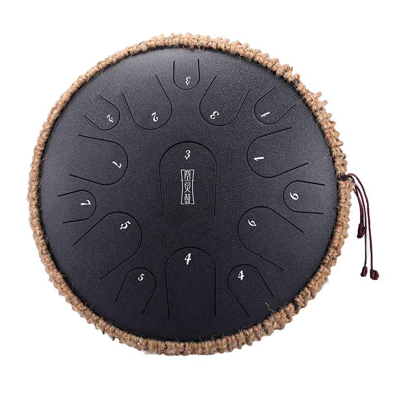 Tongue drum 15 ton 14" premium Hluru TB15-14-Charcoal