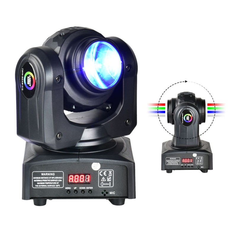 LIGHT4ME TWIN BEAM 210 mini głowica ruchoma LED dw