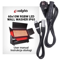 EVOLIGHTS 60x10W RGBW LED WALL WASHER naświetlacz