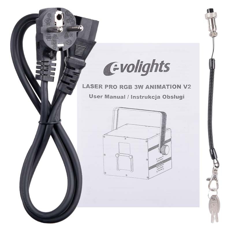 EVOLIGHTS LASER PRO RGB 3W ANIMATION V2 sceniczny