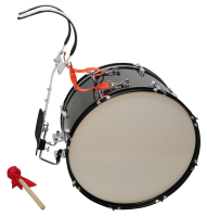 CZARNY BĘBEN MARSZOWY 24x12" Z NOSIDŁEM AD-107