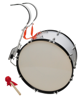 AD-107 BIAŁY BĘBEN MARSZOWY 22x12" Z NOSIDŁEM