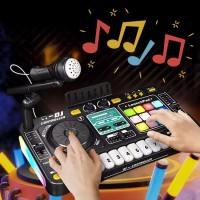 SUPRIMO DJ KID KONSOLA MIKSER DJ DLA DZIECI KONTROLER BLUETOOTH MIKROFON LED UCHWYT NAKLEJKI ZESTAW