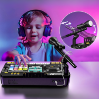 SUPRIMO DJ KID KONSOLA MIKSER DJ DLA DZIECI KONTROLER BLUETOOTH MIKROFON LED UCHWYT NAKLEJKI ZESTAW