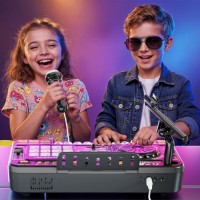 SUPRIMO DJ KID KONSOLA MIKSER DJ DLA DZIECI KONTROLER BLUETOOTH MIKROFON LED UCHWYT NAKLEJKI ZESTAW