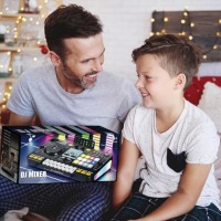 SUPRIMO DJ KID KONSOLA MIKSER DJ DLA DZIECI KONTROLER BLUETOOTH MIKROFON LED UCHWYT NAKLEJKI ZESTAW