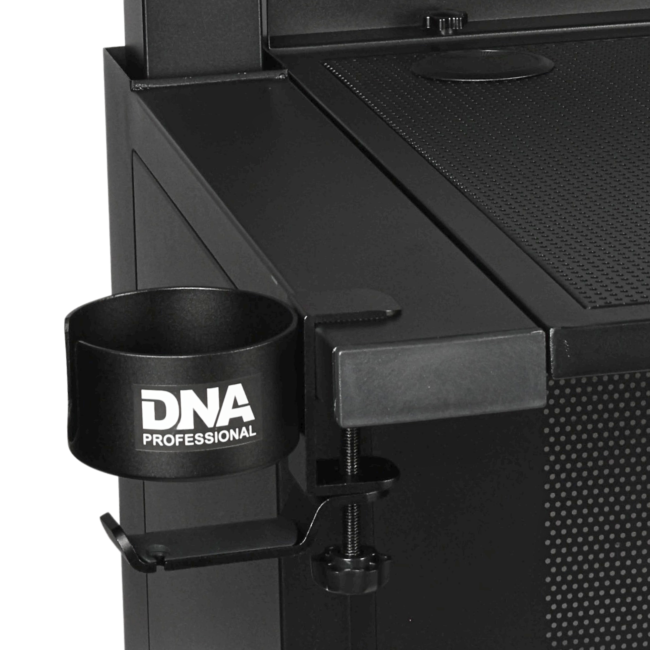 DNA DJ BOOTH WEB UCHWYT WIELOFUNKCYJNY NA KUBEK WIESZAK NA SŁUCHAWKI PRZYBORNIK DO STANOWISKA STOŁU DJ ALUMINIUM DO 5KG
