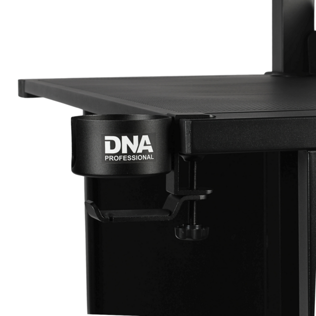 DNA DJ BOOTH WEB UCHWYT WIELOFUNKCYJNY NA KUBEK WIESZAK NA SŁUCHAWKI PRZYBORNIK DO STANOWISKA STOŁU DJ ALUMINIUM DO 5KG