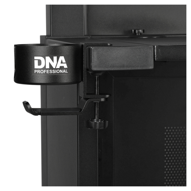 DNA DJ BOOTH WEB UCHWYT WIELOFUNKCYJNY NA KUBEK WIESZAK NA SŁUCHAWKI PRZYBORNIK DO STANOWISKA STOŁU DJ ALUMINIUM DO 5KG