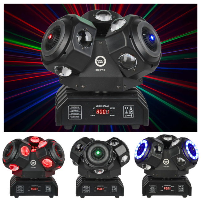 LIGHT4ME SID PRO ruchomy multiefekt świetlny 5w1