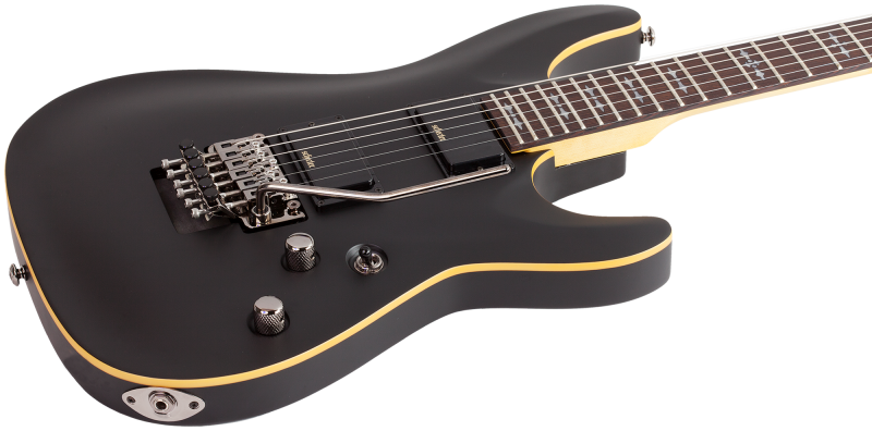 SCHECTER DEMON 6 FR AGED BLACK SATIN
