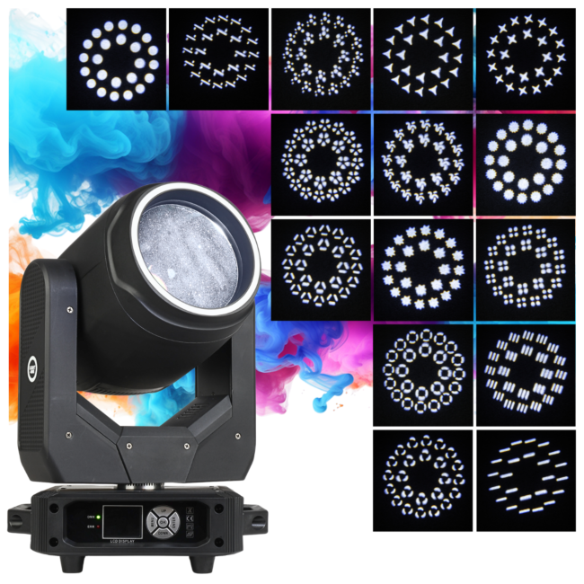 LIGHT4ME FOCUS 200W BEAM RING LED głowica ruchoma