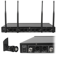 DNA RV-8 ZESTAW BEZPRZEWODOWY 8X BATERYJNY MIKROFON DORĘCZNY ODBIORNIK UHF 610-690 MHZ 8X40 KANAŁÓW