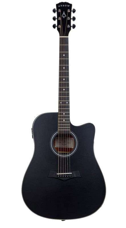 ARROW SILVER D CE BLK BLACK CZARNA GITARA ELEKTROAKUSTYCZNA