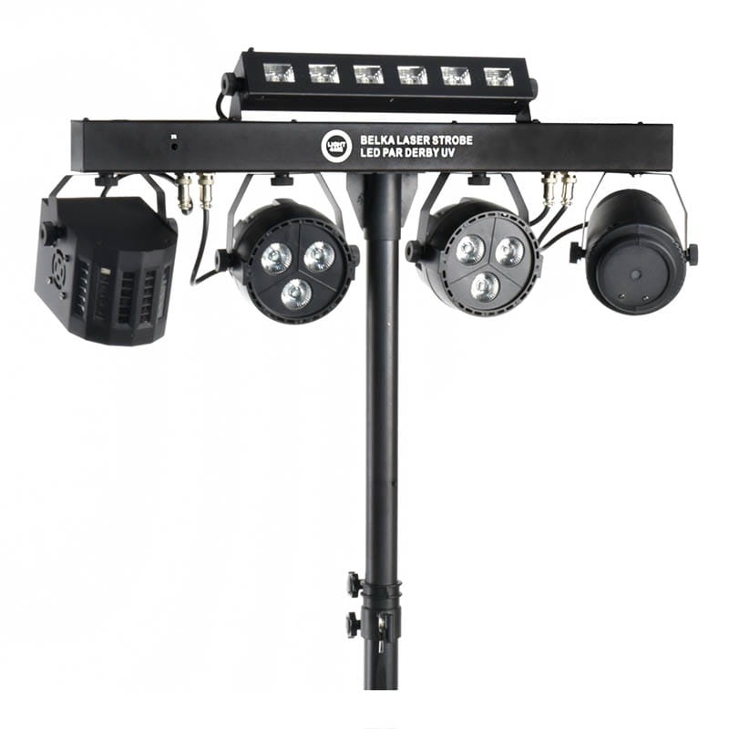 LIGHT4ME BELKA LASER STROBOSKOP LED PAR DERBY UV I