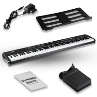 SUPRIMO 88035L PIANINO CYFROWE EDUKACYJNE 88 KLAWISZY PODŚWIETLANA KLAWIATURA