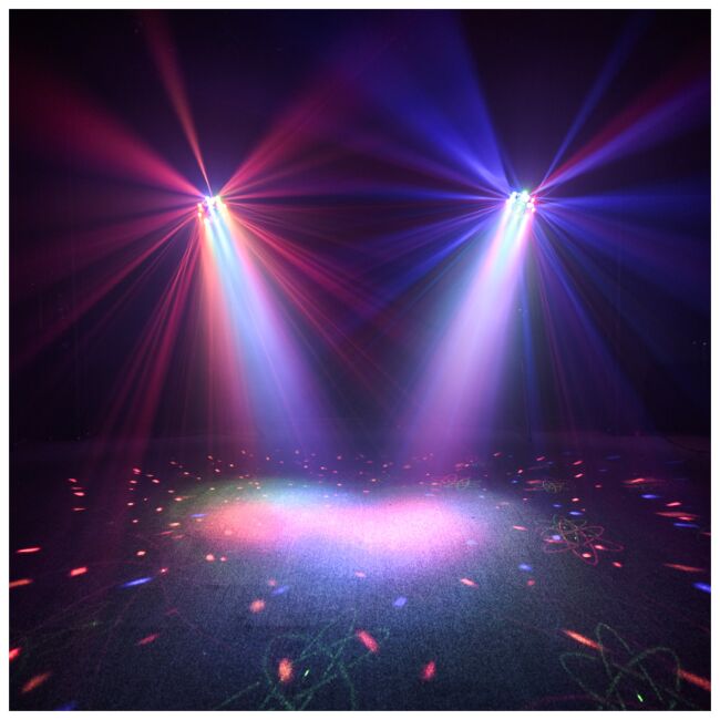 LIGHT4ME OCTALED EFEKT ŚWIETLNY DISCO RGBWA FLOWER LASER STROBOSKOP