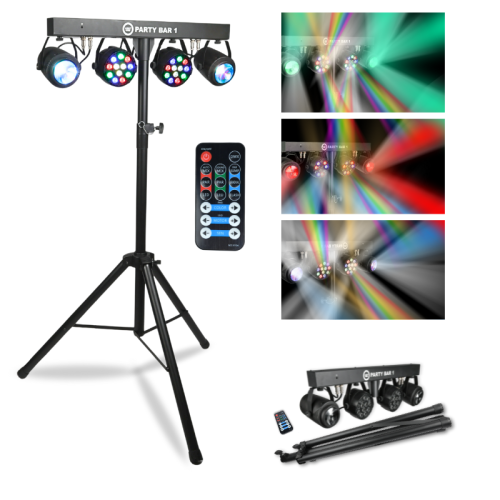 LIGHT4ME PARTY BAR 1 MULTIEFEKT ŚWIETLNY PAR FLOWER ZESTAW OŚWIETLENIOWY OŚWIETLENIE DYSKOTEKOWE