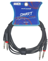 ROXTONE SACC100L3 KABEL AUDIO 2x JACK 6.3mm 2x JACK 6.3mm PRZEWÓD 3m