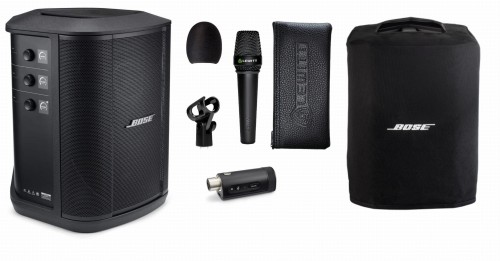 BOSE S1 PRO+ LEWITT SET KOLUMNA MIKROFON TRANSMITER POKROWIEC ZESTAW