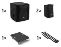 LD SYSTEMS DAVE 12 G4X BAG SET ZESTAW TRANSPORTOWY Z KÓŁKAMI I OSŁONAMI POKROWCE