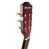 SUPRIMO CGS3 SB GITARA KLASYCZNA 4/4 SUNBURST DO NAUKI DLA POCZĄTKUJĄCYCH TUNER KOSTKI PASEK STRUNY POKROWIEC AKORDY ZESTAW