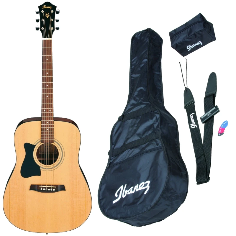 IBANEZ V50NLJP-NT LEWORĘCZNA GITARA AKUSTYCZNA ZESTAW