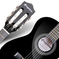 SUPRIMO JRC SET BK GITARA KLASYCZNA 1/4 CZARNA PASEK ZAPASOWE STRUNY POKROWIEC TUNER AKORDY ZESTAW