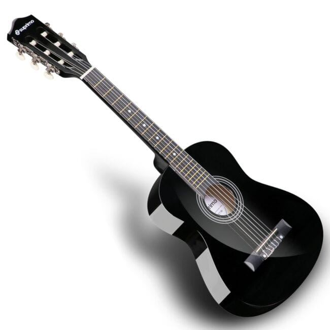 SUPRIMO JRC SET BK GITARA KLASYCZNA 1/4 CZARNA PASEK ZAPASOWE STRUNY POKROWIEC TUNER AKORDY ZESTAW