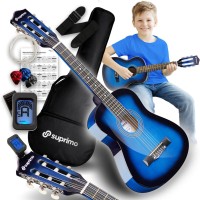 SUPRIMO JRC SET BB GITARA KLASYCZNA 1/4 BLUEBURST PASEK ZAPASOWE STRUNY POKROWIEC TUNER AKORDY ZESTAW