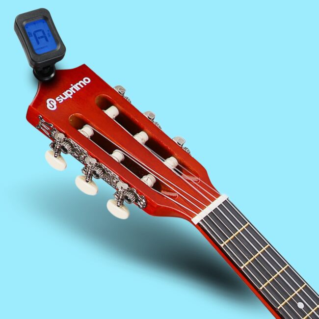 SUPRIMO JRC SET NT GITARA KLASYCZNA 1/4 NATURALNA PASEK ZAPASOWE STRUNY POKROWIEC TUNER AKORDY ZESTAW