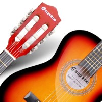 SUPRIMO JRC SET SB GITARA KLASYCZNA 1/4 SUNBURST PASEK ZAPASOWE STRUNY POKROWIEC TUNER AKORDY ZESTAW
