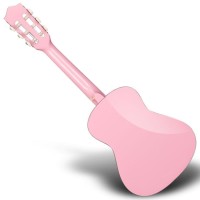 SUPRIMO JRC SET PK GITARA KLASYCZNA 1/4 RÓŻOWA PASEK ZAPASOWE STRUNY POKROWIEC TUNER AKORDY ZESTAW