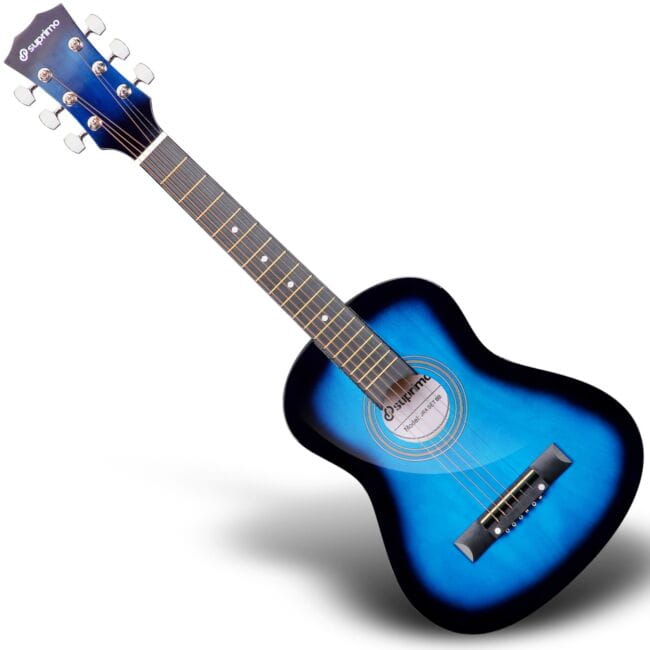SUPRIMO JRA SET BB GITARA AKUSTYCZNA 1/4 BLUEBURST PASEK ZAPASOWE STRUNY POKROWIEC TUNER AKORDY ZESTAW