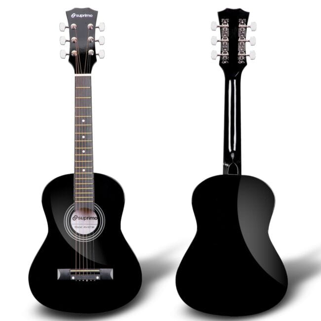 SUPRIMO JRA SET BK GITARA AKUSTYCZNA 1/4 CZARNA PASEK ZAPASOWE STRUNY POKROWIEC TUNER AKORDY ZESTAW
