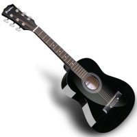 SUPRIMO JRA SET BK GITARA AKUSTYCZNA 1/4 CZARNA PASEK ZAPASOWE STRUNY POKROWIEC TUNER AKORDY ZESTAW
