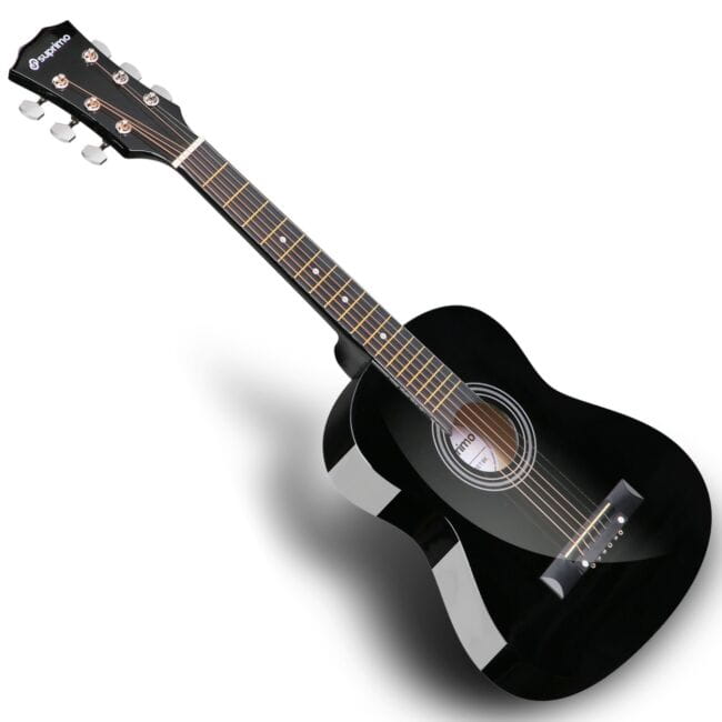 SUPRIMO JRA SET BK GITARA AKUSTYCZNA 1/4 CZARNA PASEK ZAPASOWE STRUNY POKROWIEC TUNER AKORDY ZESTAW