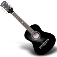 SUPRIMO JRA SET BK GITARA AKUSTYCZNA 1/4 CZARNA PASEK ZAPASOWE STRUNY POKROWIEC TUNER AKORDY ZESTAW