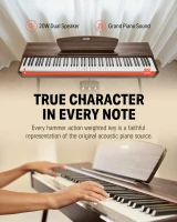 DONNER DDP-80 WALNUT WOOD PIANINO CYFROWE WAŻONA KLAWIATURA 88 KLAWISZY