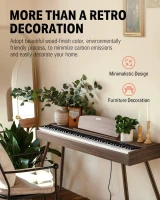 DONNER DDP-80 WALNUT WOOD PIANINO CYFROWE WAŻONA KLAWIATURA 88 KLAWISZY