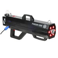 LIGHT4ME FOGUN 1200 GENERATOR WYTWORNICA DYMU MGŁY 1200W KARABIN 6X3W RGB LED PASEK NA RAMIĘ