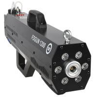 LIGHT4ME FOGUN 1200 GENERATOR WYTWORNICA DYMU MGŁY 1200W KARABIN 6X3W RGB LED PASEK NA RAMIĘ