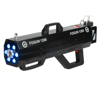 LIGHT4ME FOGUN 1200 GENERATOR WYTWORNICA DYMU MGŁY 1200W KARABIN 6X3W RGB LED PASEK NA RAMIĘ