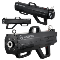 LIGHT4ME FOGUN 1200 GENERATOR WYTWORNICA DYMU MGŁY 1200W KARABIN 6X3W RGB LED PASEK NA RAMIĘ